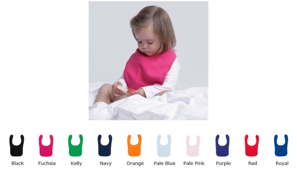 Larkwood LW82T Plain Contrast bib  Larkwood LW82T Plain Contrast bib